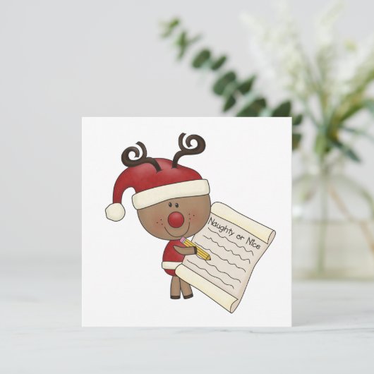 Rudy Reindeer Naughty oder Nic (Stehend Vorderseite)