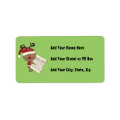 Rudy Reindeer Naughty oder Nic Adressaufkleber (Vorne)