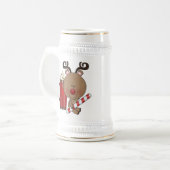Rudy Reindeer With Cocoa Bierglas (Vorderseite Links)