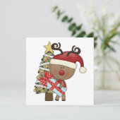 Rudy-Ren-Feiertags-Baum Feiertagskarte (Stehend Vorderseite)