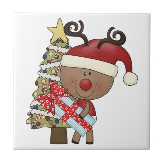 Rudy-Ren-Feiertags-Baum Fliese (Vorderseite)