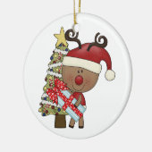 Rudy-Ren-Feiertags-Baum Keramikornament (Links)