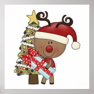 Rudy-Ren-Feiertags-Baum Poster