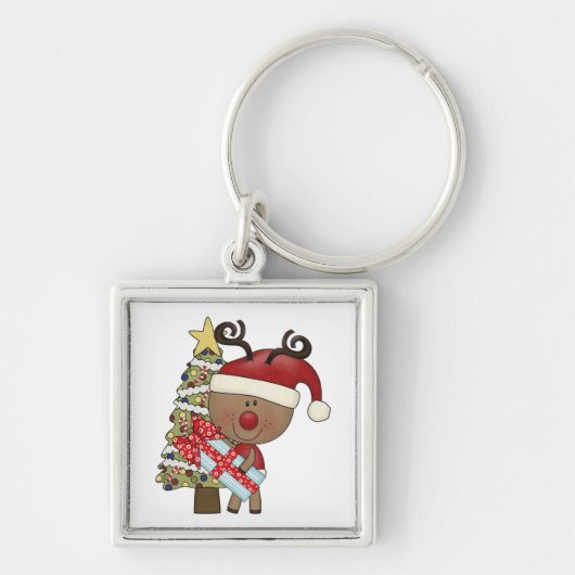 Rudy-Ren-Feiertags-Baum Schlüsselanhänger (Vorne)