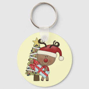 Rudy-Ren-Feiertags-Baum Schlüsselanhänger