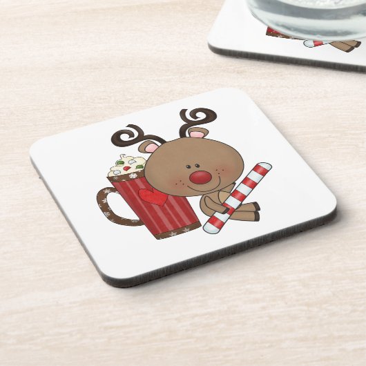 Rudy-Ren mit Kakao Getränkeuntersetzer (Linke Seite)