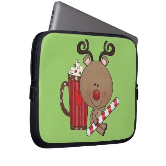 Rudy-Ren mit Kakao Laptopschutzhülle (Vorne Rechts)