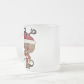 Rudy Rentier mit Glocken Mattglastasse (Vorderseite Links)