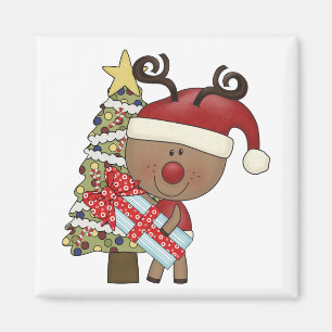 Rudy Rentier-Weihnachtsbaum Magnet