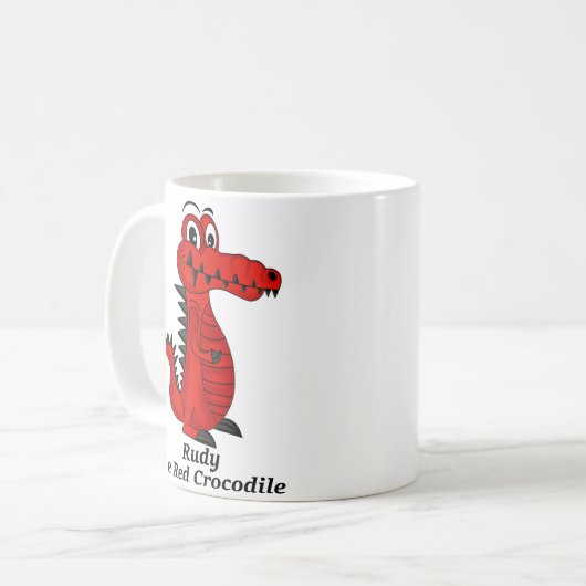 Rudy the Red Crocodile Tasse (Vorderseite Links)