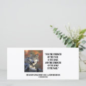 Rudyard Kipling Stärke des Pack Wolf Zitats (Stehend Vorderseite)