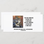 Rudyard Kipling Stärke des Pack Wolf Zitats (Vorne/Hinten)