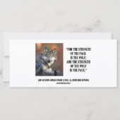 Rudyard Kipling Stärke des Pack Wolf Zitats (Vorderseite)