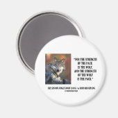 Rudyard Kipling Stärke des Pack Wolf Zitats Magnet (Vorderseite/Rückseite)