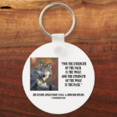 Rudyard Kipling Stärke des Pack Wolf Zitats Schlüsselanhänger (Vorderseite)