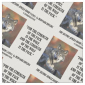 Rudyard Kipling Stärke des Pack-Wolf-Zitats Stoff (Nahaufnahme)