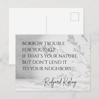 Rudyard Kipling Zitat Postkarte
