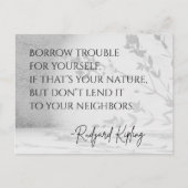 Rudyard Kipling Zitat Postkarte (Vorderseite)