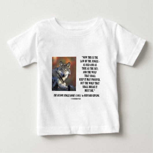 Rudyards- Kiplinggesetz des Dschungels erweitern Baby T-shirt (Vorderseite)