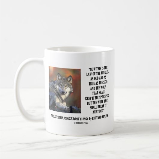 Rudyards- Kiplinggesetz des Dschungels erweitern Kaffeetasse (Links)