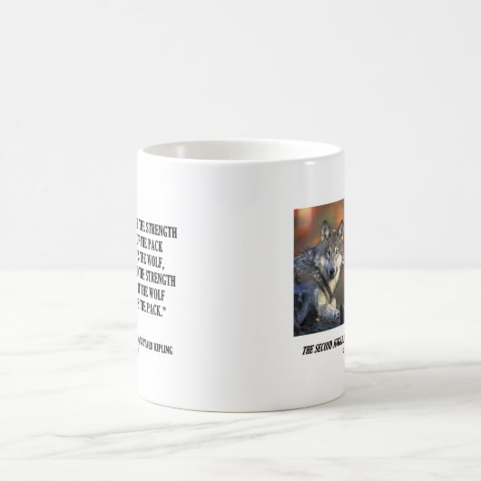 Rudyards- Kiplingstärke des Satz-Wolf-Zitats Kaffeetasse (Mittel)