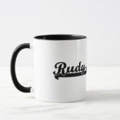 Rudyklassischer Retro Namensentwurf Tasse (Links)