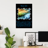 Rue 12:1 Mit Möwen, die über das offene Meer flieg Poster (Heimbüro)