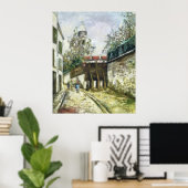 Rue Bonne in Montmartre Poster (Heimbüro)