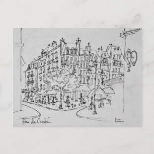 Rue de Conde   Jardin du Luxembourg, Paris Postkarte