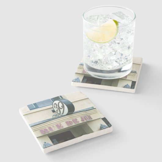 Rue De Jean Restaurant Charleston, SC. Untersetzer (Seitenansicht)