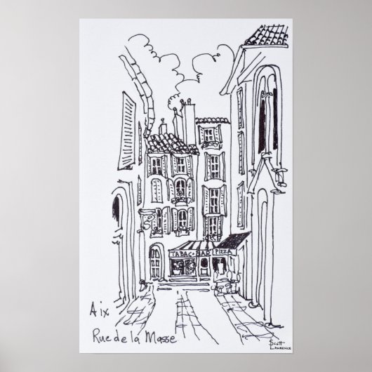 Rue de la Masse | Aix en Provence, Frankreich Poster (Vorne)