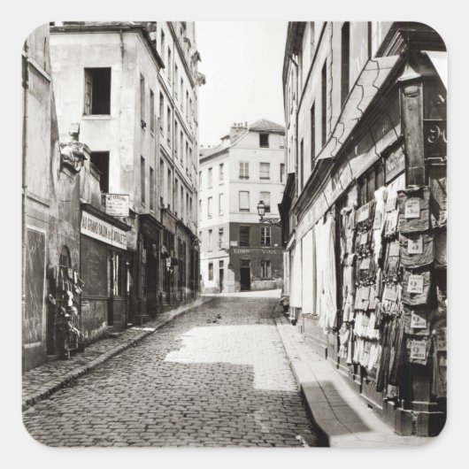 Rue de l'Arbalete Quadratischer Aufkleber (Vorderseite)