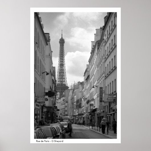 Rue de Paris - G Schäfer Poster (Vorne)