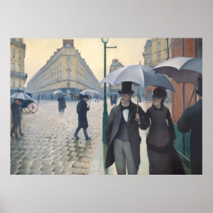 Rue de Paris, temps de pluie von Gustave Caillebot Poster