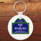 Rue de Richelieu, Paris Street Sign Schlüsselanhänger (Vorderseite)