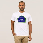 Rue de Rivoli, Paris-Straßenschild T-Shirt (Vorne ganz)