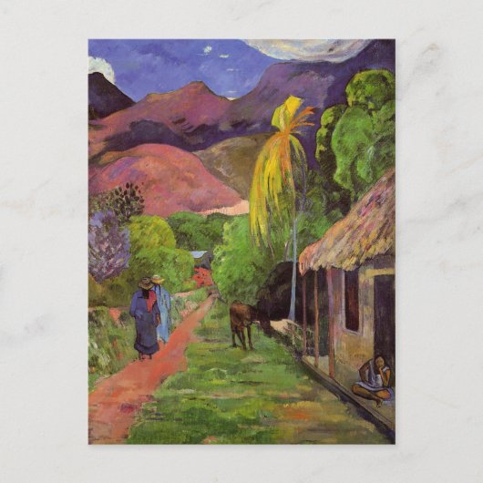 "Rue de Tahiti" - Paul Gauguin Postcard Postkarte (Vorderseite)