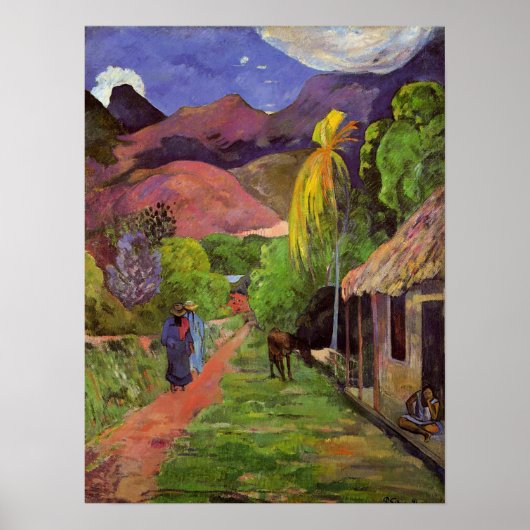 "Rue de Tahiti" - Paul Gauguin Print Poster (Vorne)