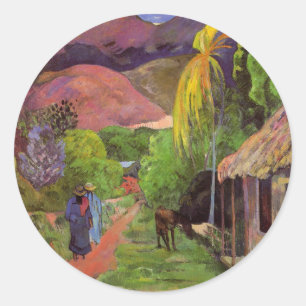 "Rue de Tahiti" - Paul Gauguin Sticker