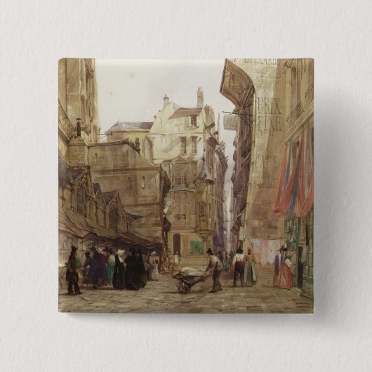 Rue-DES Pretes, St Germain L'Auxerrois, Paris Button (Vorderseite)