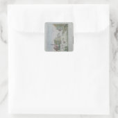 Rue des Recolets, Quebec Quadratischer Aufkleber (Tasche)