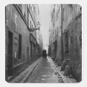 Rue des Vertus, Rue Phelippeaux, Paris Quadratischer Aufkleber