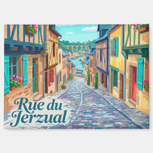 Rue du Jerzual, Dinan Frankreich Magnet