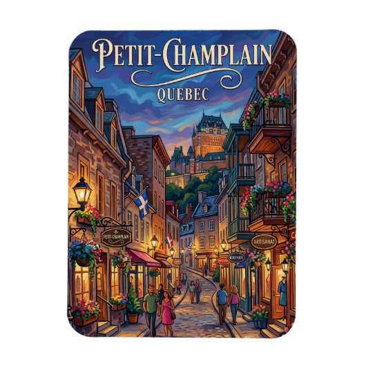 Rue du Petit-Champlain Kanada Magnet (Vertikal)