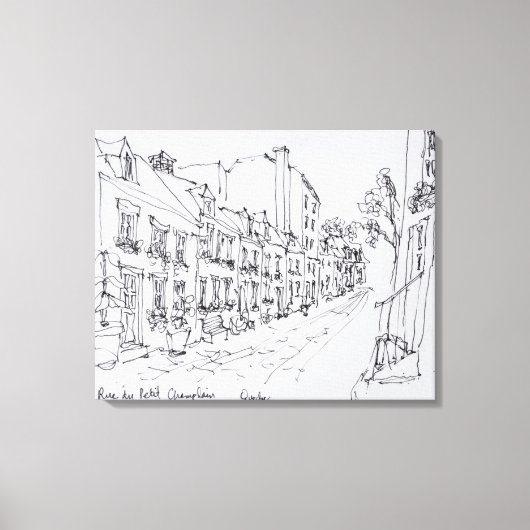 Rue du Petit Champlain, Quebec, Kanada Leinwanddruck (Vorderseite)