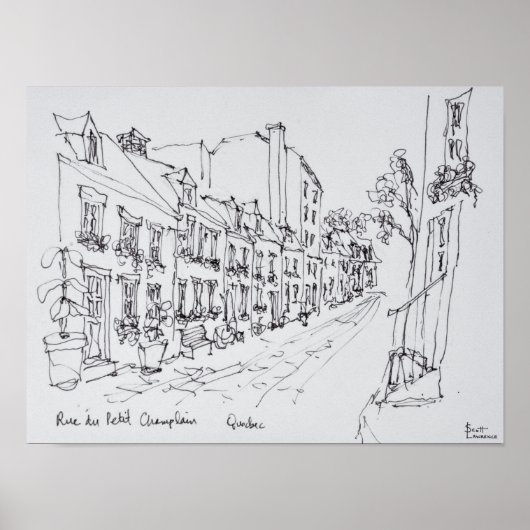 Rue du Petit Champlain, Quebec, Kanada Poster (Vorne)