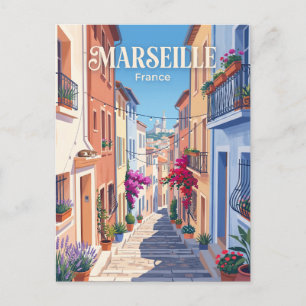 Rue du Petit-Puits Frankreich Postkarte
