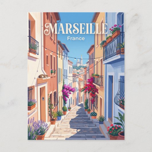 Rue du Petit-Puits Frankreich Postkarte (Vorderseite)