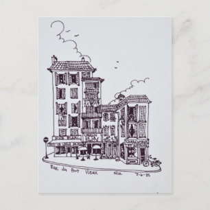 Rue du Vieux Port im alten Nizza Nizza, Frankrei Postkarte