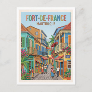 Rue Garnier Pagès Fort-de-France Martinique Postkarte